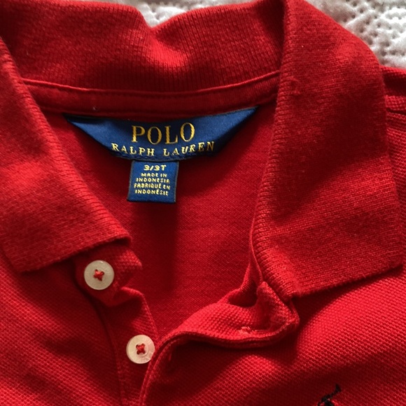 EIC Red polo dress with pleated bottom. - Picture 2 of 3